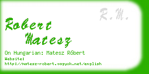 robert matesz business card